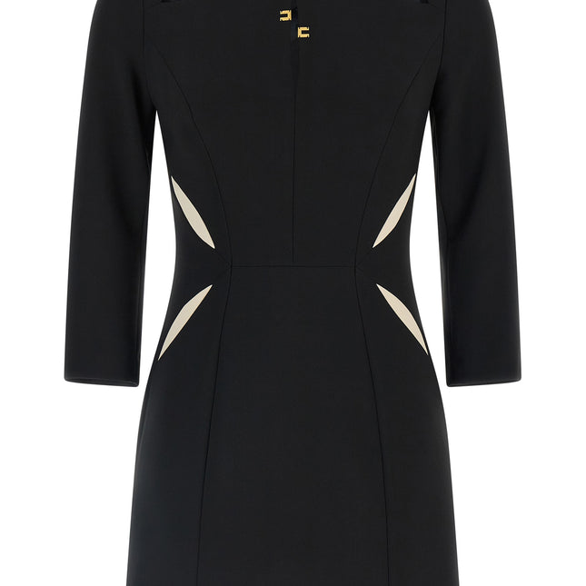 Elisabetta Franchi Bicolor Polyester Short Dress