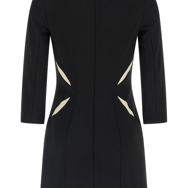 Elisabetta Franchi Bicolor Polyester Short Dress