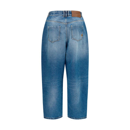 Jeans Balmain azules de algodón de corte relajado