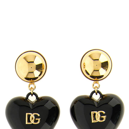 Dolce & Gabbana Black Brass Earrings