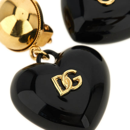 Dolce & Gabbana Black Brass Earrings